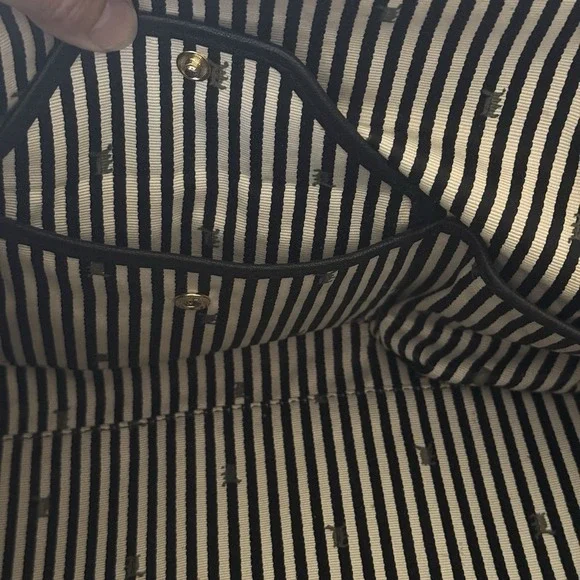 Vintage Y2K L.A.M.B Gwen Stefani Black Leather Purse Shoulder Handbag Lock Charm - Picture 8 of 16